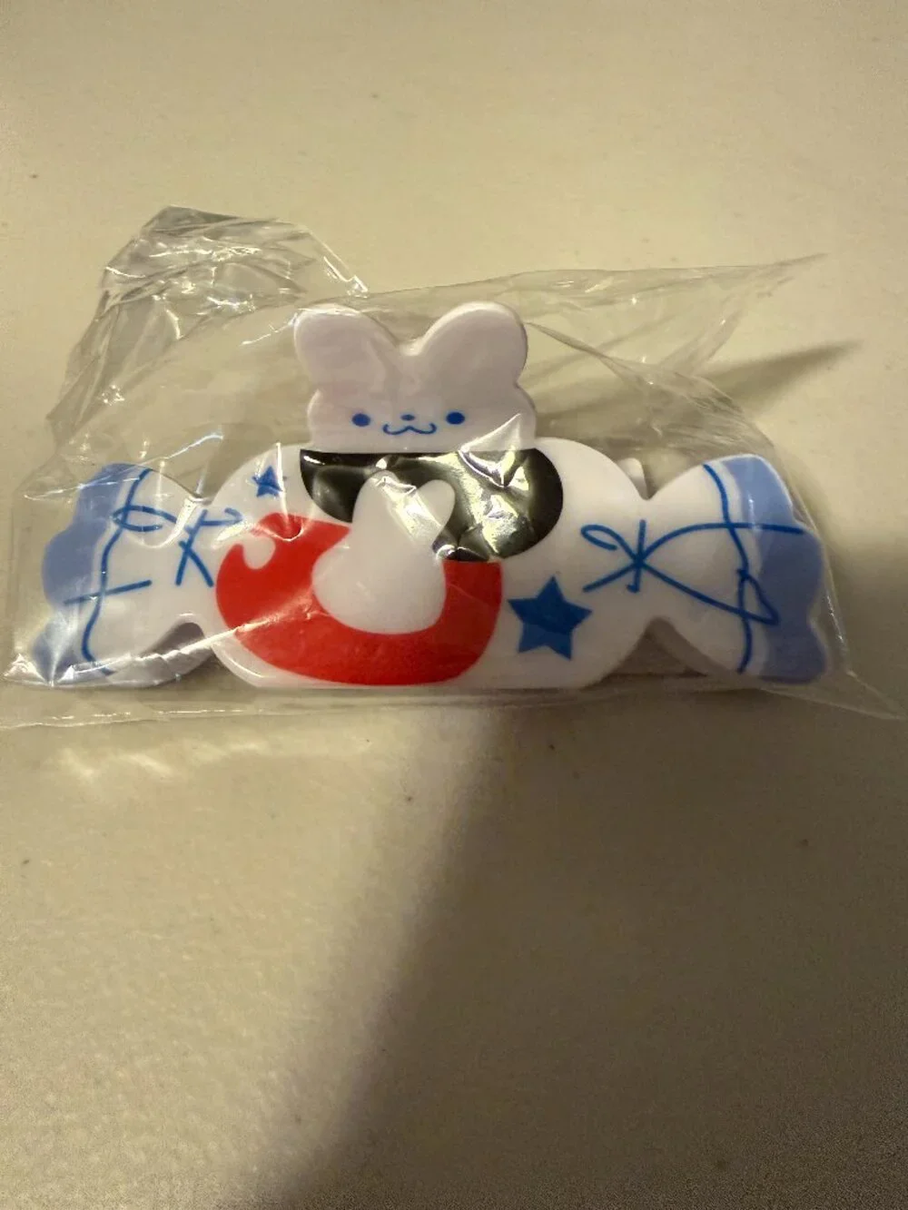 White Rabbit Candy Claw Clip Hair Accessory - Blue